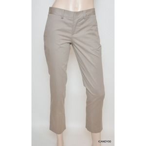 Chaiken and Capone JACKIE Pants Cropped Bootcut Trousers Chinos Stone 4 Nwt $185